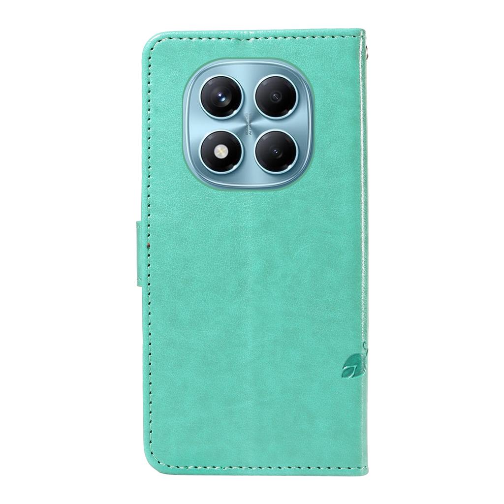 For Xiaomi Redmi Note 14 Pro 4G PU Leather Cases Flower Pattern Wallet Stand Phone Cover with Strap