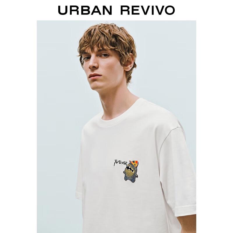 UR Men's Playful Graphic Cotton Crewneck T-Shirt