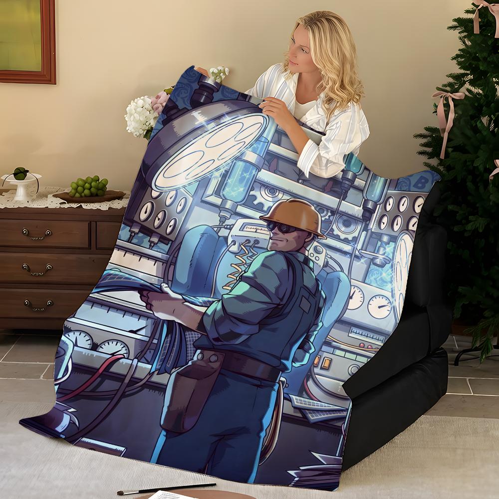 Game T-Team F-Fortress Throw Flannel Blanket, Soft Warm, Durable & Washable cute Cool