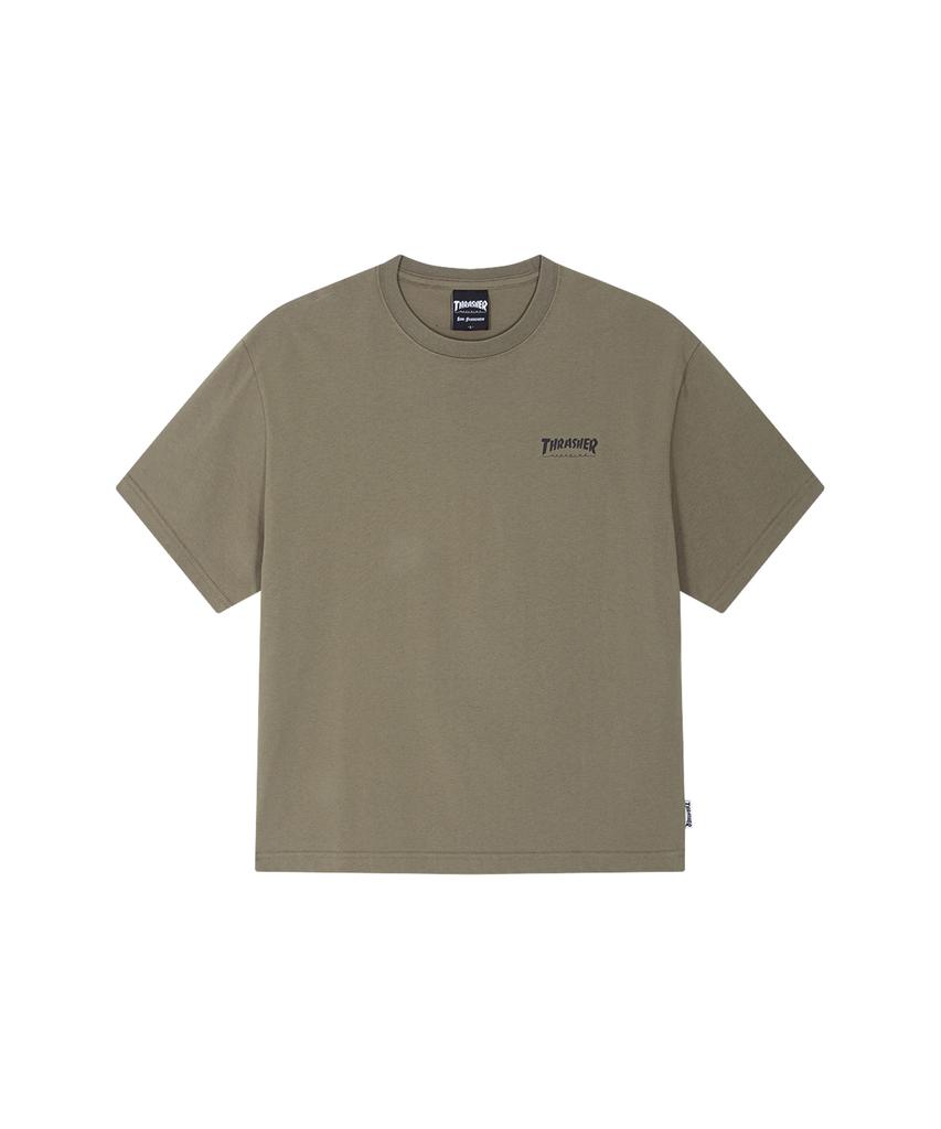 Treasure Skate And Destroy Crop T-Shirt Khaki