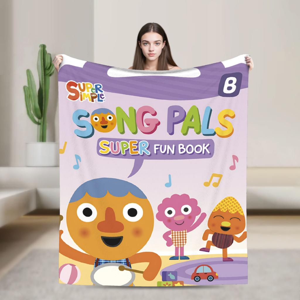 Noodle Pals Micro Super Simple Songs Deken Kwaliteit Warm Zacht Plaid Winter Picknick Buiten Mode Sprei
