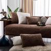 Fluffy Teddy Loops Thicken Warm Sofa Cover, Non-Slip Winter Sofa Towel for Living Room Couch Seat Cover Pet Friendly Slipcover