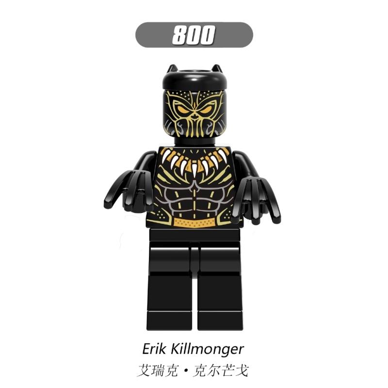 

Black Panther Minifigures Erik Killmonger Okoye Building Blocks Avengers DC Kids Toys X800