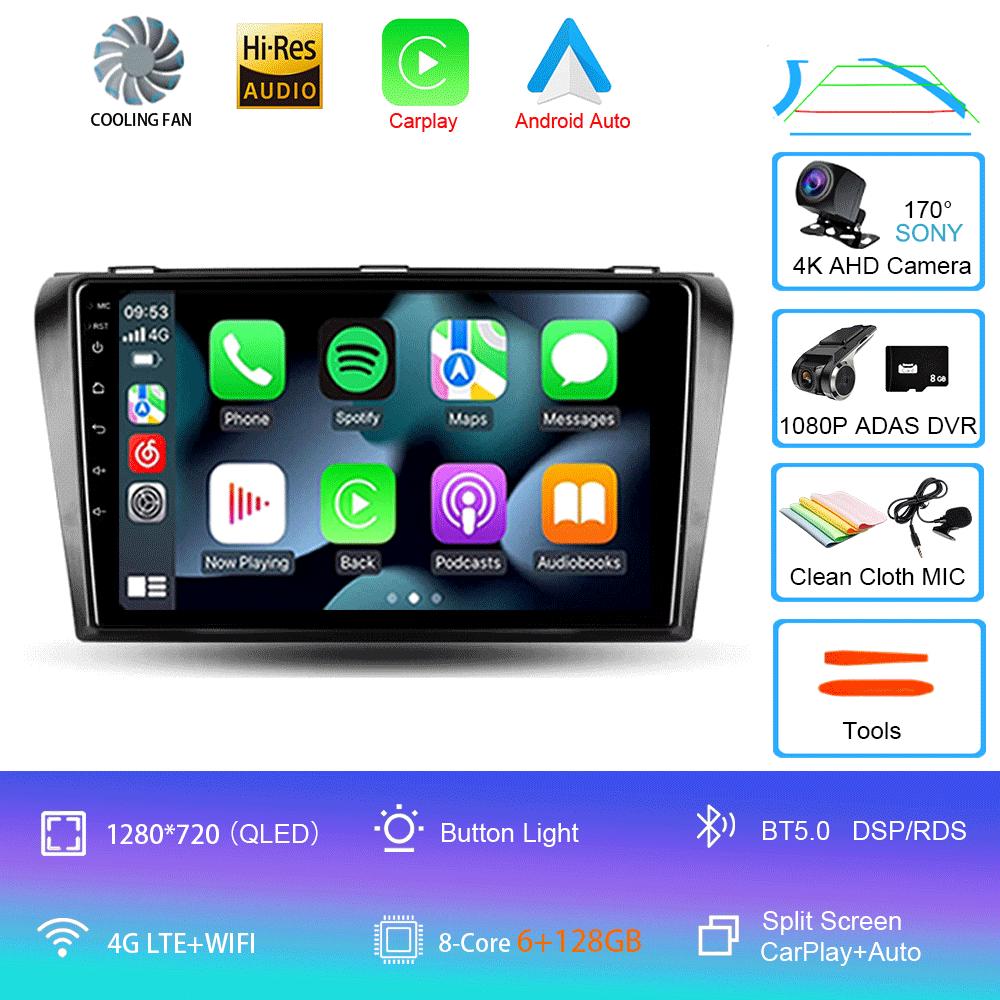 Android 14 Car Radio For Mazda 3 I For Mazda3 BK 2003 - 2009 Multimedia Video Player Navigation Stereo GPS No 2din 2 Din Dvd