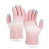 Men's And Women's Knitted Yarn Five Finger Warm Gloves With Thick Velvet Gloves