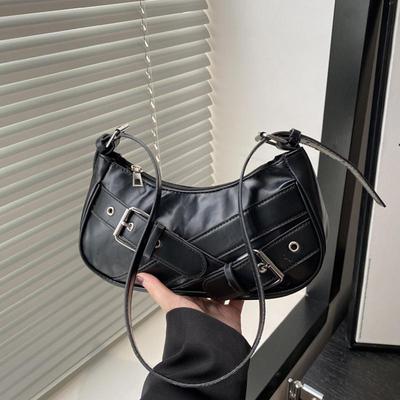 Geantă de umăr vintage din piele PU Y2K pentru femei, geantă mică crossbody, geantă la subraț la modă pentru doamne, poșetă plic și geantă de mână