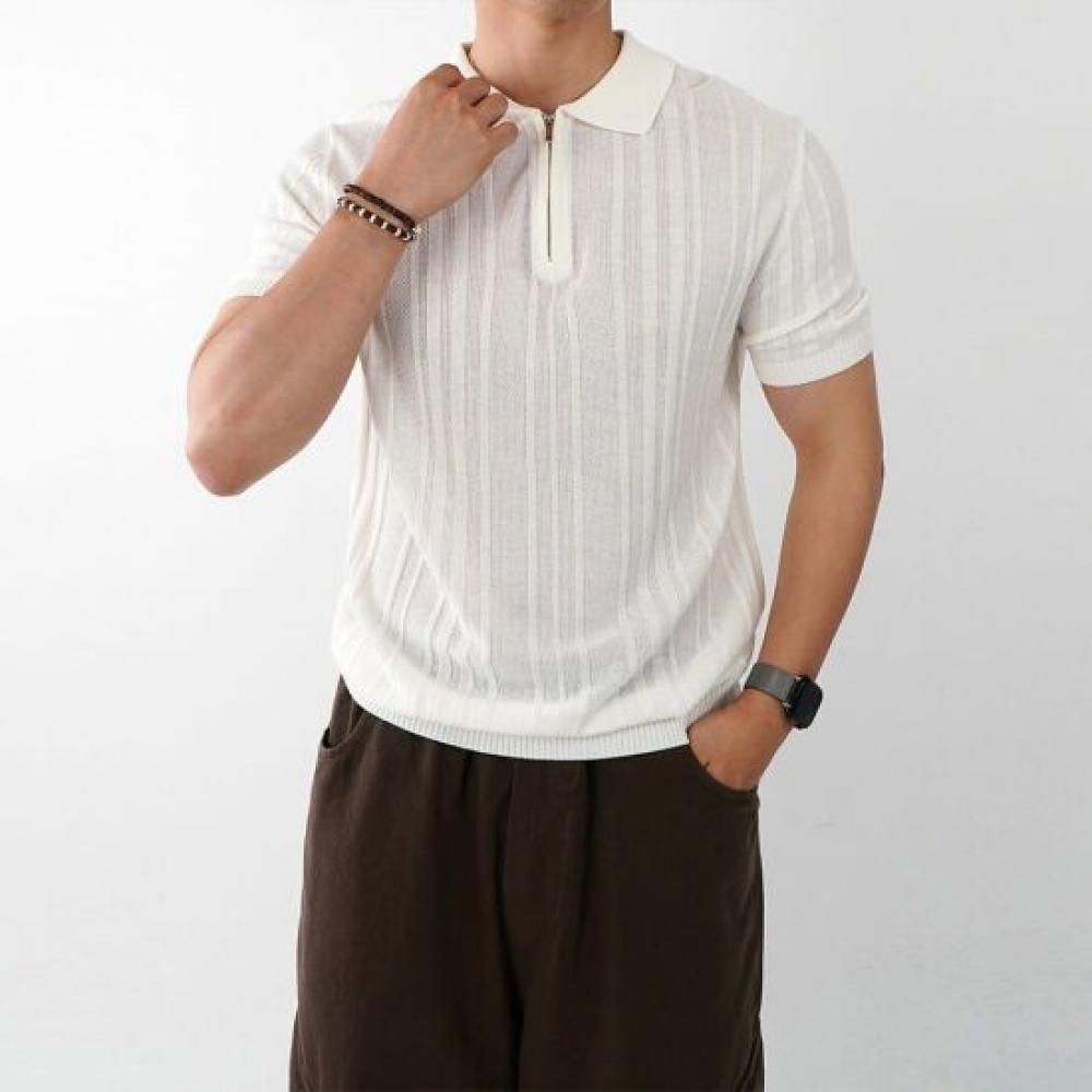 Onl Men S Ribbed muScle Fit Short Sleeve Knit