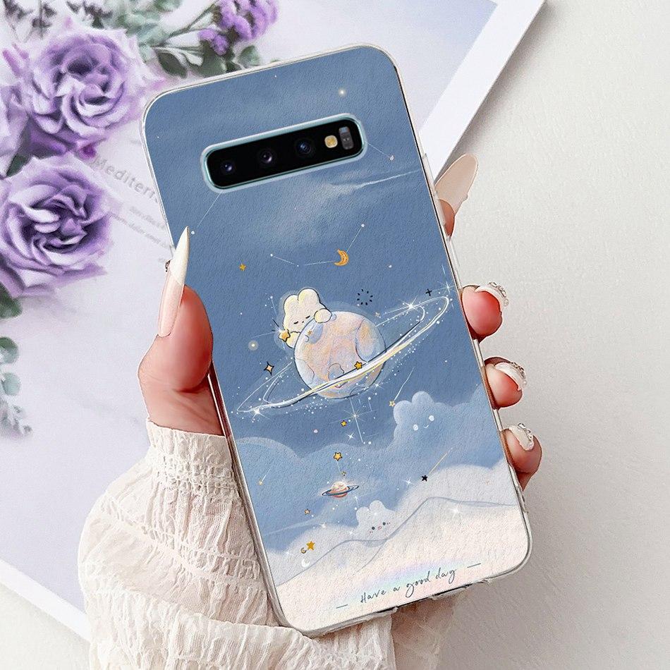 Per Samsung Galaxy S10+ S10 S10e Elegante Custodia per Telefono con Motivo Floreale e Farfalle Per Samsung S10e S10 Plus S 10 4G Custodie Morbide in Silicone TPU