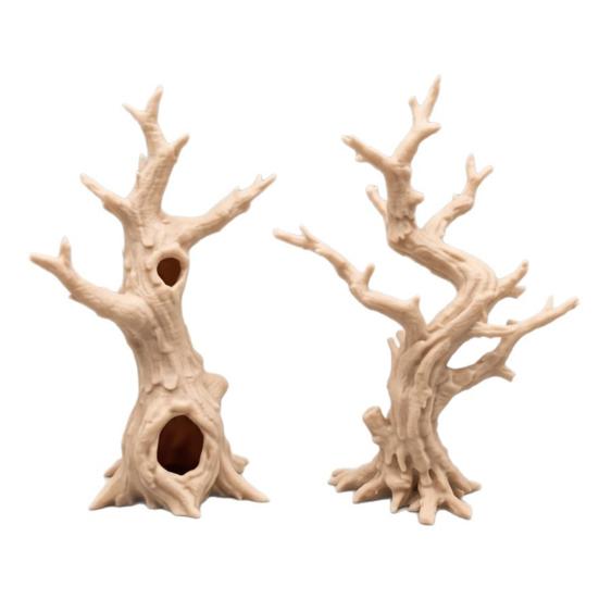 3D Printed Breeding Box Accessory 2Pcs Jumping Spider Tree, Hiding Cave, Hermit Crab Climbing Decor for Compact Shelter Small Pets Reptile Habitat