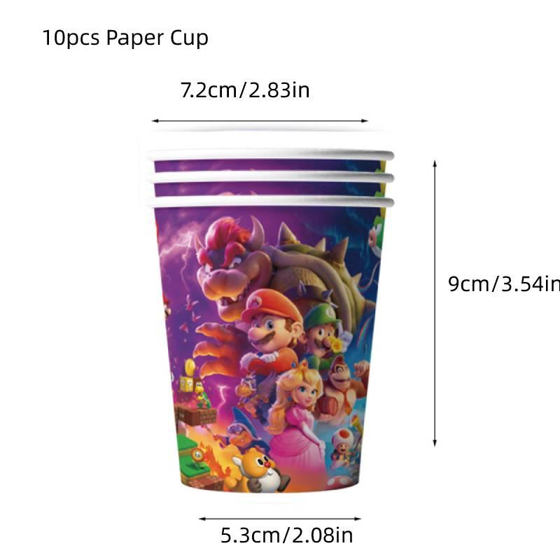 Mario Movie Kids Birthday Party Decoration Banner Tableware Supplies