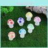 Colorful Luminous Mushroom Resin Ornaments Cartoon Garden Decor Accessories Wholesale