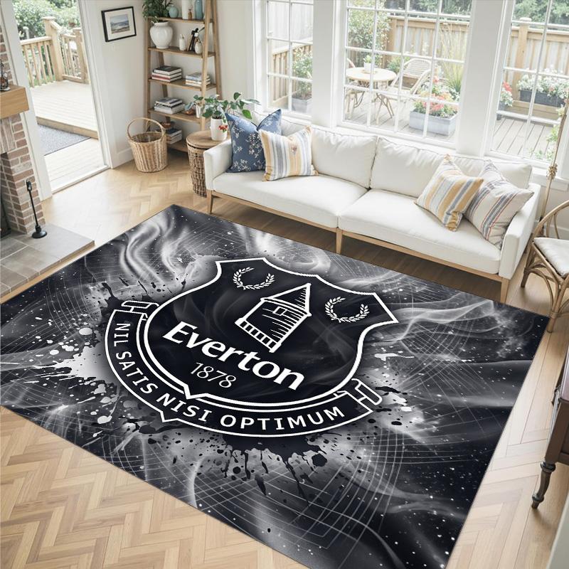 Everton Football Design Crystal Velvet Carpet Cozy Non?Slip Printed Rug For Bedroom Living Room Entrance
