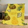 1pc Pineapple Fruit Outdoor Flannel Blanket Soft Warm All-Season Throw for Sofa Bed Car Camping Office, Cozy Gift Idea1139S