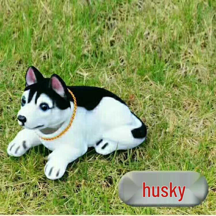 Cute Bobblehead Dog Figurine - Cartoon Pet Car Decoration for Women's Interior