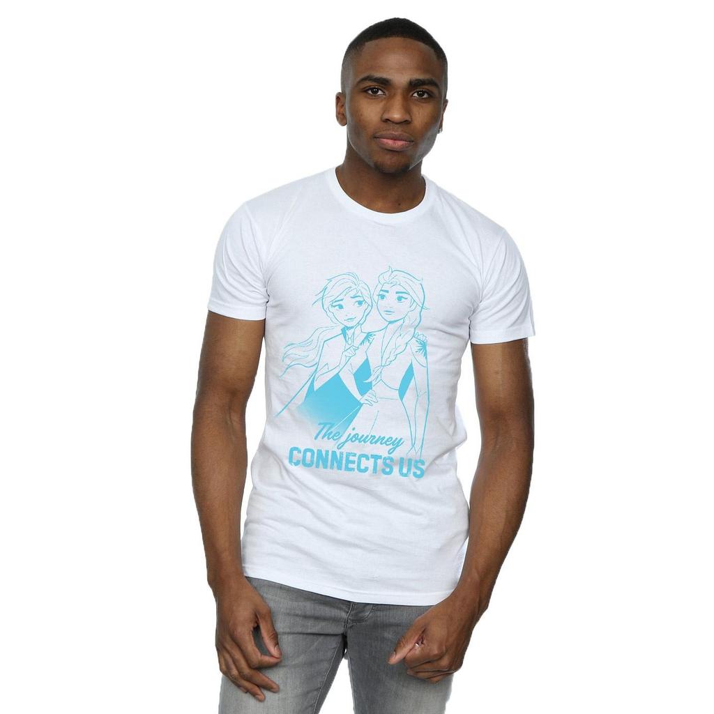 Disney Herren Gefroren 2 Elsa und Anna Die Reise verbindet uns T-Shirt