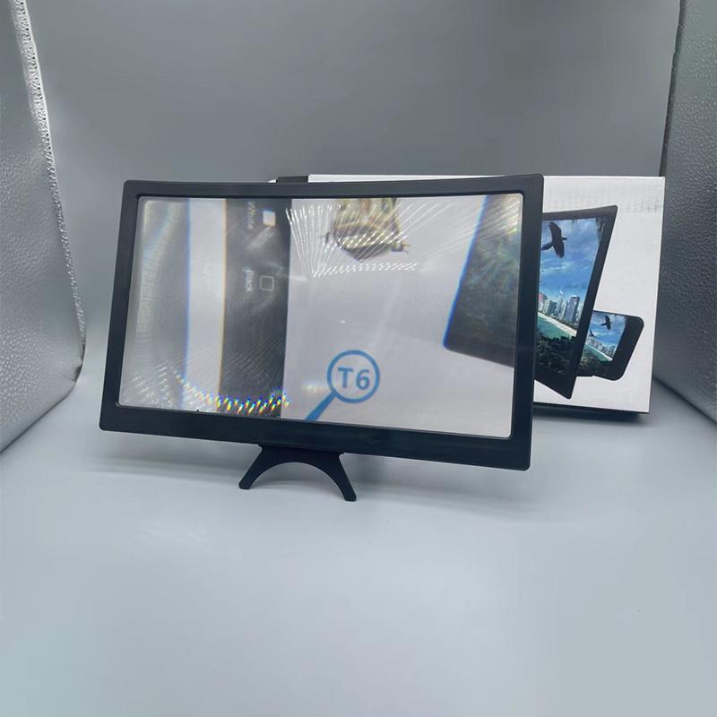 12 Inch Large Screen 3D Hd Amplifier Curved Screen Mobile Phone Screen Magnifier Smartphone Video Amplifier Stand Holder