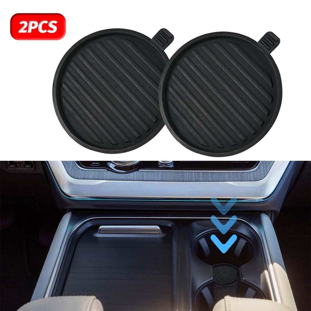 

2pcs Car Center Console Cup Holder ert Black Antislip For Ford F150 Expedition 2017 2018 JL3Z-1513562-AA 2pcs