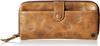 Laugh Rough Josephine Round Zip Long Wallet, Genuine Leather, Bag-Stitched, Waxed Cowhide, Nadaya No. 68410 (Camel)