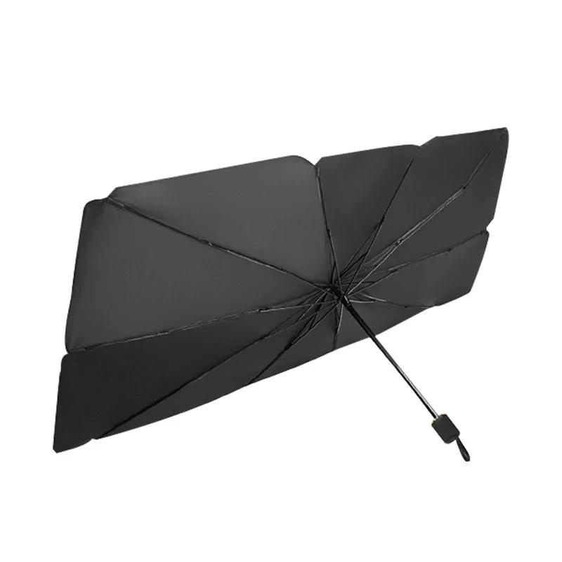 Car Umbrella, Large Folding Sunshade for the Car Interior, Front Windshield Sun Protection and Heat Insulation Umbrella-Style Glass Sunshade Curtain
