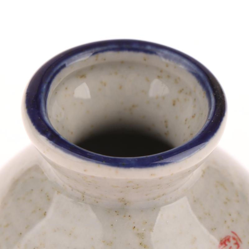 Chinese Style Ceramic Toothpick Holder Mini Retro Cotton Swab Storage Jar Simple Small Vases Decor Toothpick Dispenser Box