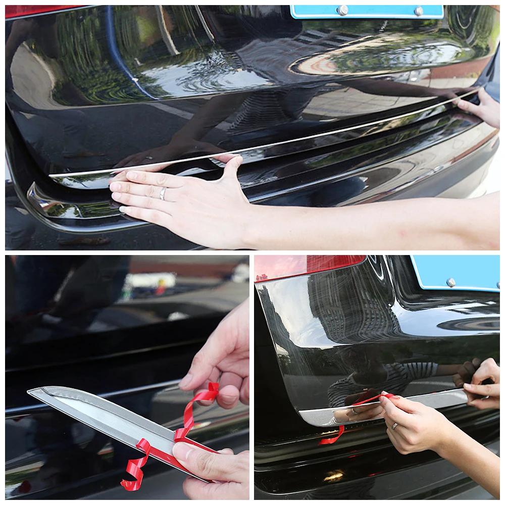 For Mercedes Benz GLC Class X253 2015 2024 Car Styling Exterior Part Refit Rear Trunk Tailgate Strip Garnish Trim Chrome Sticker