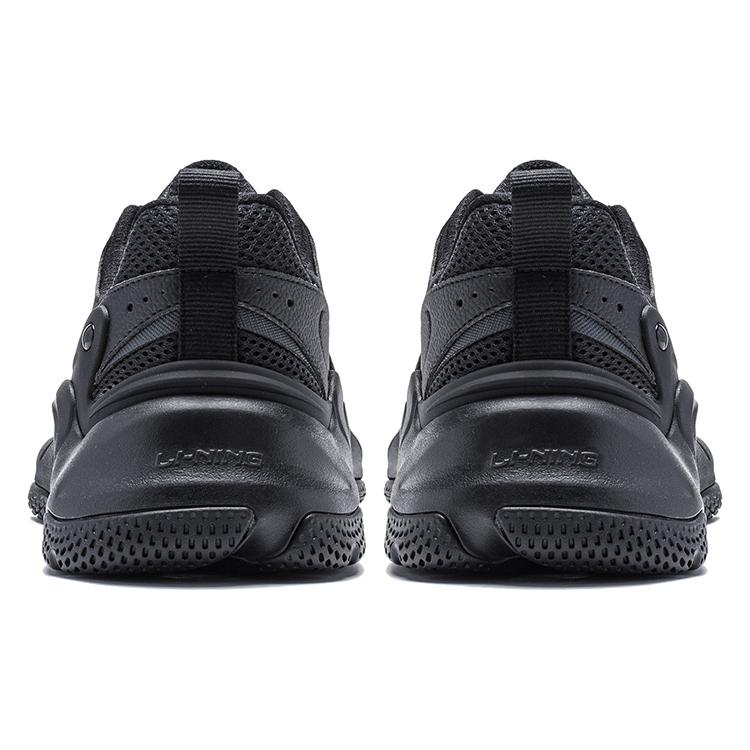 Li Ning Coconut Milk Collection Cushioning Slip Resistant Abrasion Resistant Support Low top Casual Shoes Men's Black AGCT391-1
