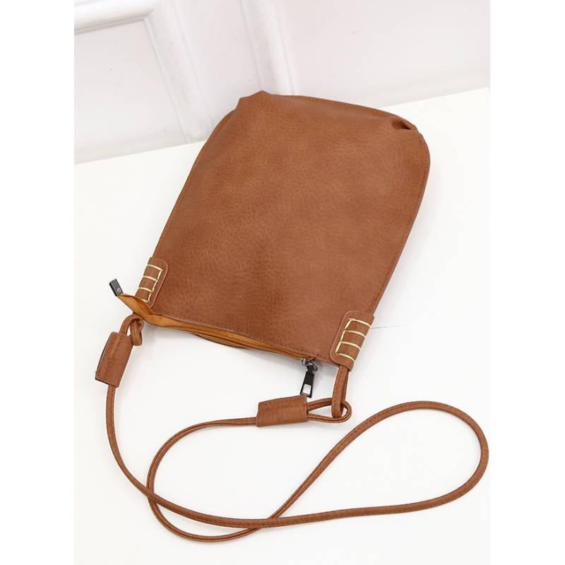 Vintage Style Womens Pu Leather Handbag Small Bucket Crossbody Bag For Fashionable Women