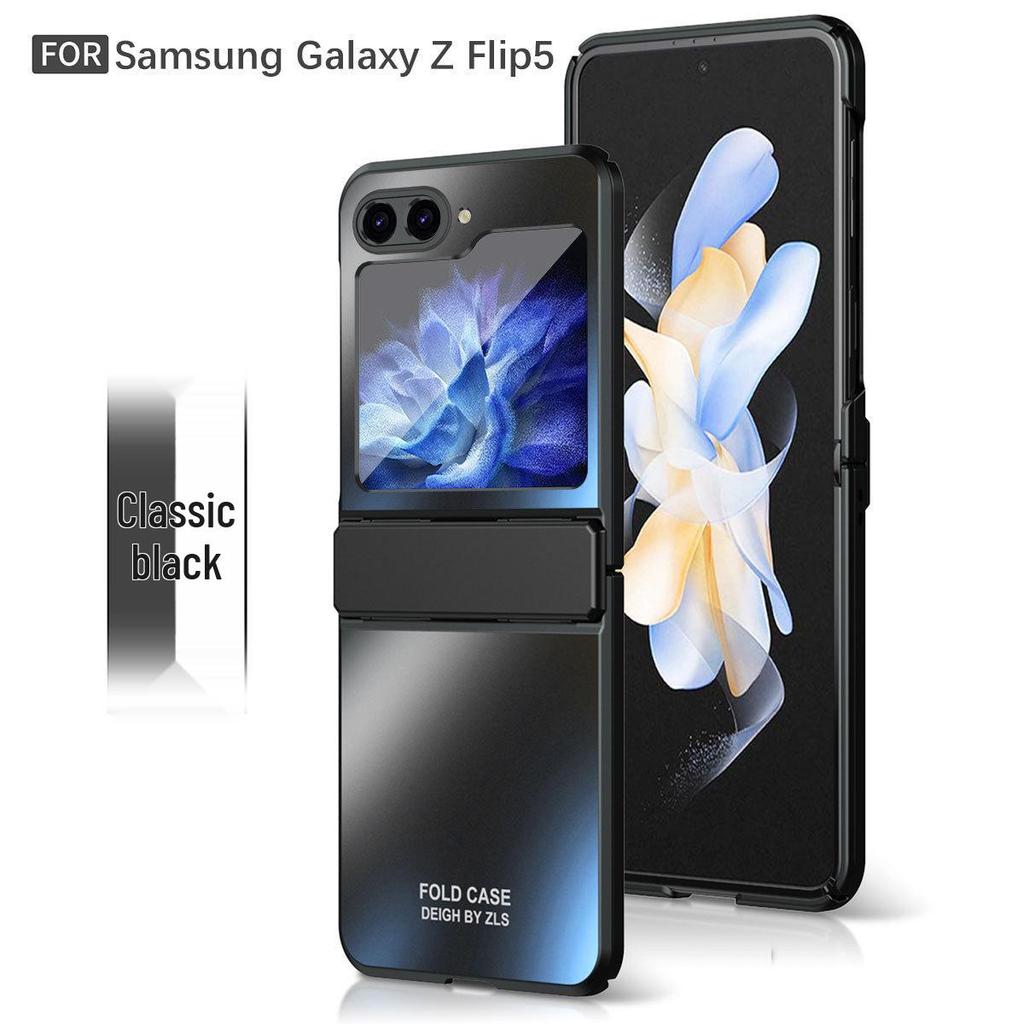 Samsung ZFlip6 Mattes Galvanisiertes Gehäuse - Rundumschutz-PC-Hülle für ZFlip5/ZFlip4