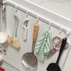 Kitchen Rail With Sliding Hooks Wall Mount Kitchen Utensil Rack Pan Pot Hangers Adhesive Utensil Hanger Wall Rack Rail Organizer