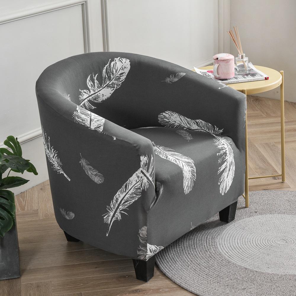 Single Club Chair Sofa Cover All-inclusive Protective Cover Semicircular Bathtub Sofa Chair Cover