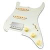 Musiclily Pro HSS ST Pickguard with Artec Alnico 5 Pickup Set for Strat Electric Aged White Pre-wired Guitar, 3-Piece