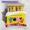 3pcs Custom Name Barbapapa Bedding Set Duvet Cover Closure Includes 1 Duvet Cover & 2 Pillowcases for All Seasons Bedroom Decor
