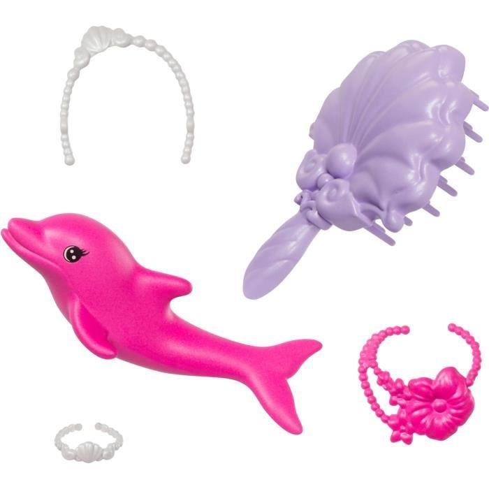Poupée Sirène - Barbie - aBrooklyna - Cheveux Roses - Effet Changeant De Couleur - Accessoires Inclus