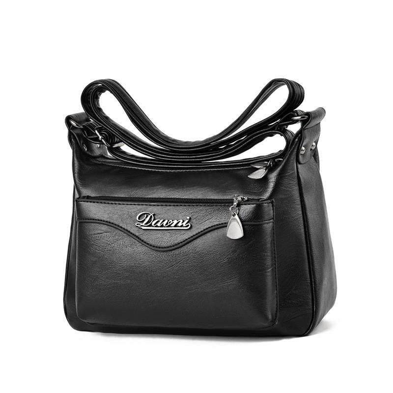 Middle-aged Women's Bag 2023 New Style Fashionable Mom Large Capacity Soft Leather Shoulder Crossbody Bag