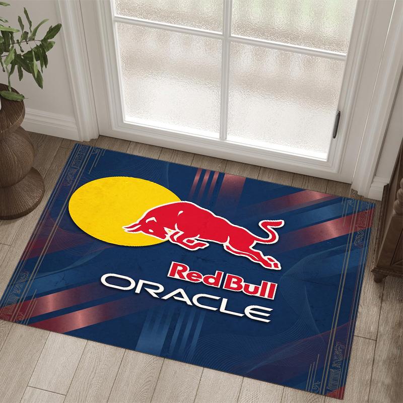 Red Bull Racing Design Crystal Velvet Carpet Cozy Non?Slip Printed Rug For Bedroom Living Room Entrance