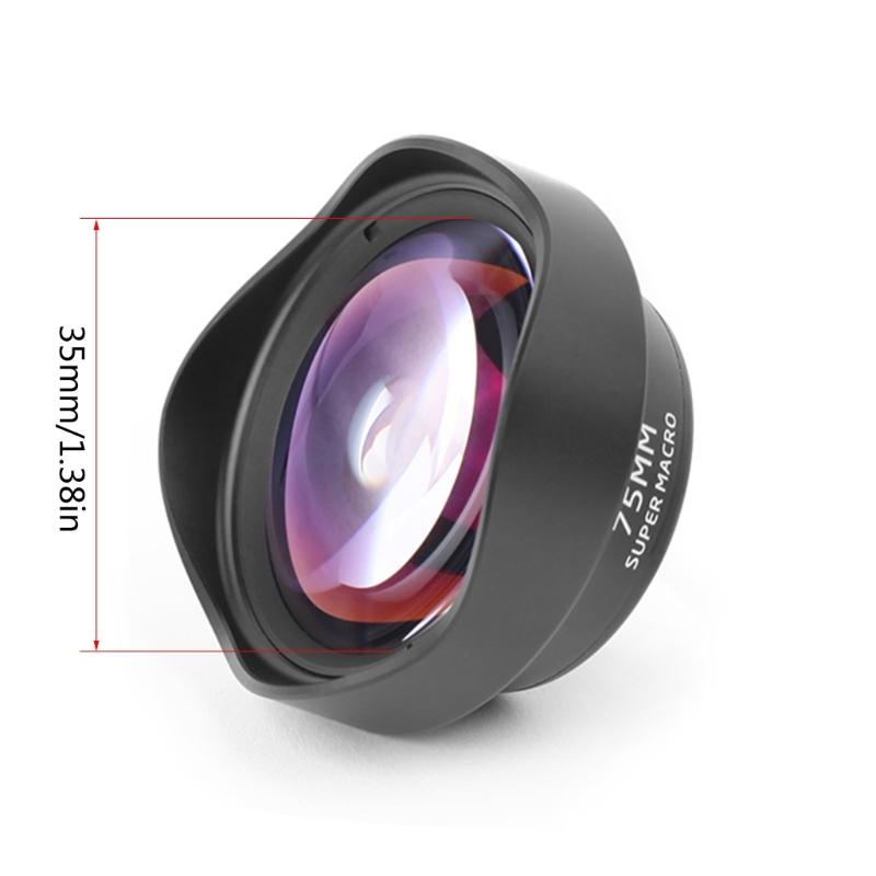 Professionelle Handykamera Externes Objektiv Universal 75mm 10X Makroobjektiv für 90% Handy-Makrofotografie