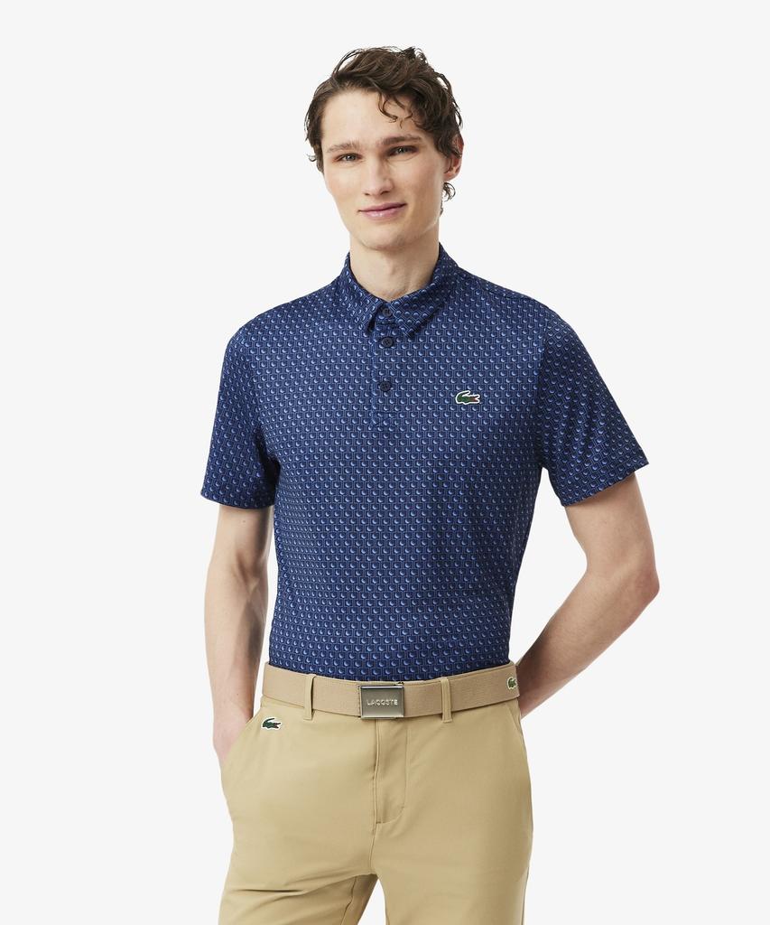 LACOSTE Men'S Golf Aop Short Sleeve Polo Shirt Dh4825-56G 1Ca
