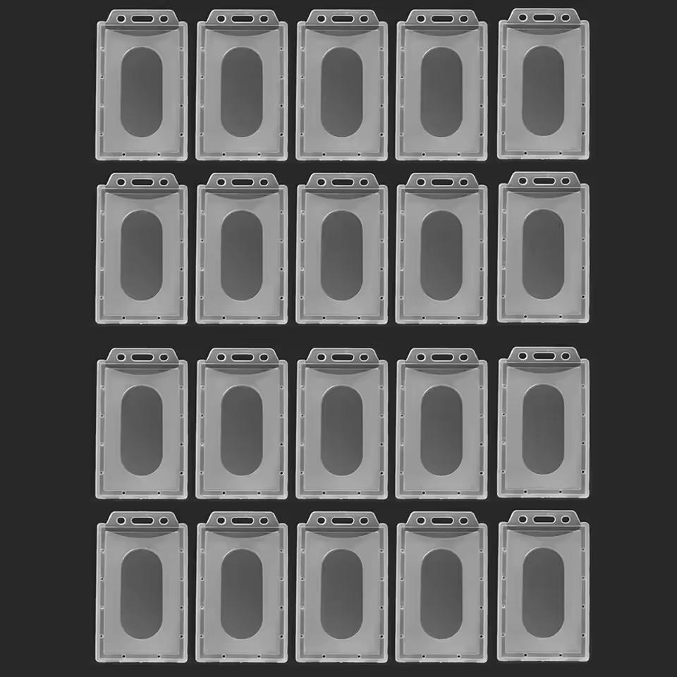 20/10/5/1PCS Transparent Frosted ID Tag Name Badge Holder Premium Clear Plastic Card Sleeve for Nurse Staff Card Protector