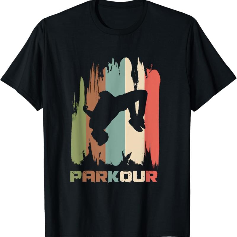 

Vintage parkour boys Lovers for men and girls T Shirt - Men s Summer Cotton Graphic Tee S разноцветный