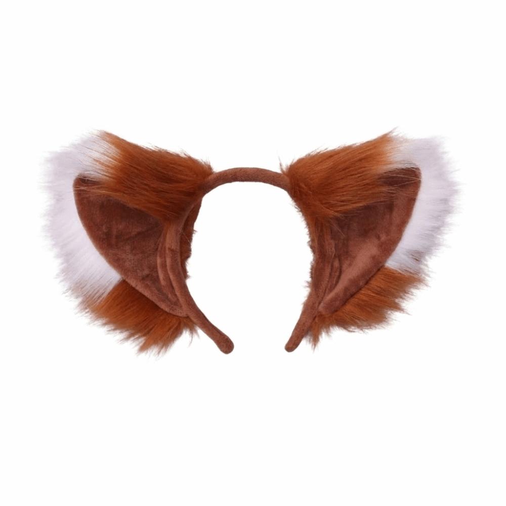 Flauschige Realistische Textur Kunstpelz Katzenohren Flexibles Tier-Haarband Anime Cosplay