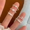 Trendy Cute Floral Adjustable Stackable Ring for Women, Fresh Mori Style, Ins Style, Index Finger Ring.