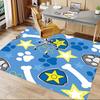 1PC Paw prints Star Non-Slip Floor Carpet Compatible for Office&Living Room&Bedroom&Dining room - Flat-Weave Machine-O345