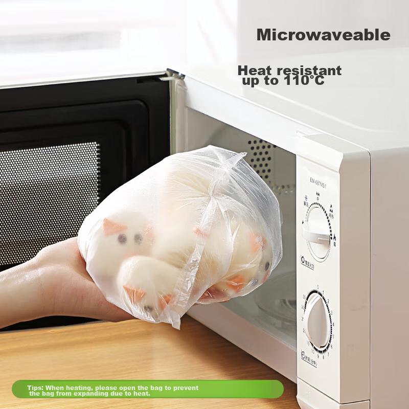 MARYYA Disposable Food-Grade Storage Bags, 400 Count, Extra Large Size 35*45cm, Thick Plastic Bags for Refrigeratio