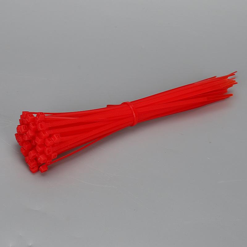3×200mm Size 100Pcs/Bag Multicolor Slef-Locking Nylon Cable Tie Quickly Bundle Plastice Loop Wire Wrap Random color