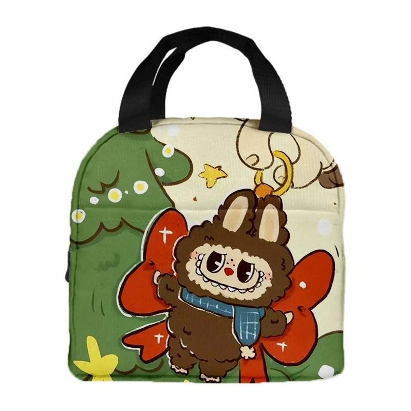 Labubu Cartoon Lunch Tote: Insulated Aluminum Foil Bento Bag for Students  5371