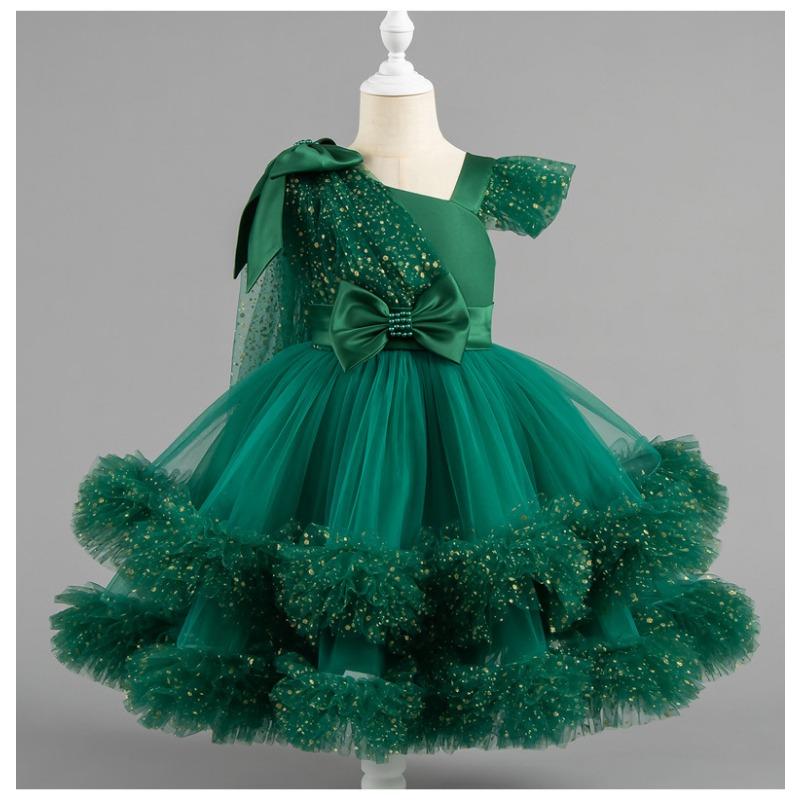 Little Girls Puffy Tulle Princess Dress Birthday Party Formal Dress
