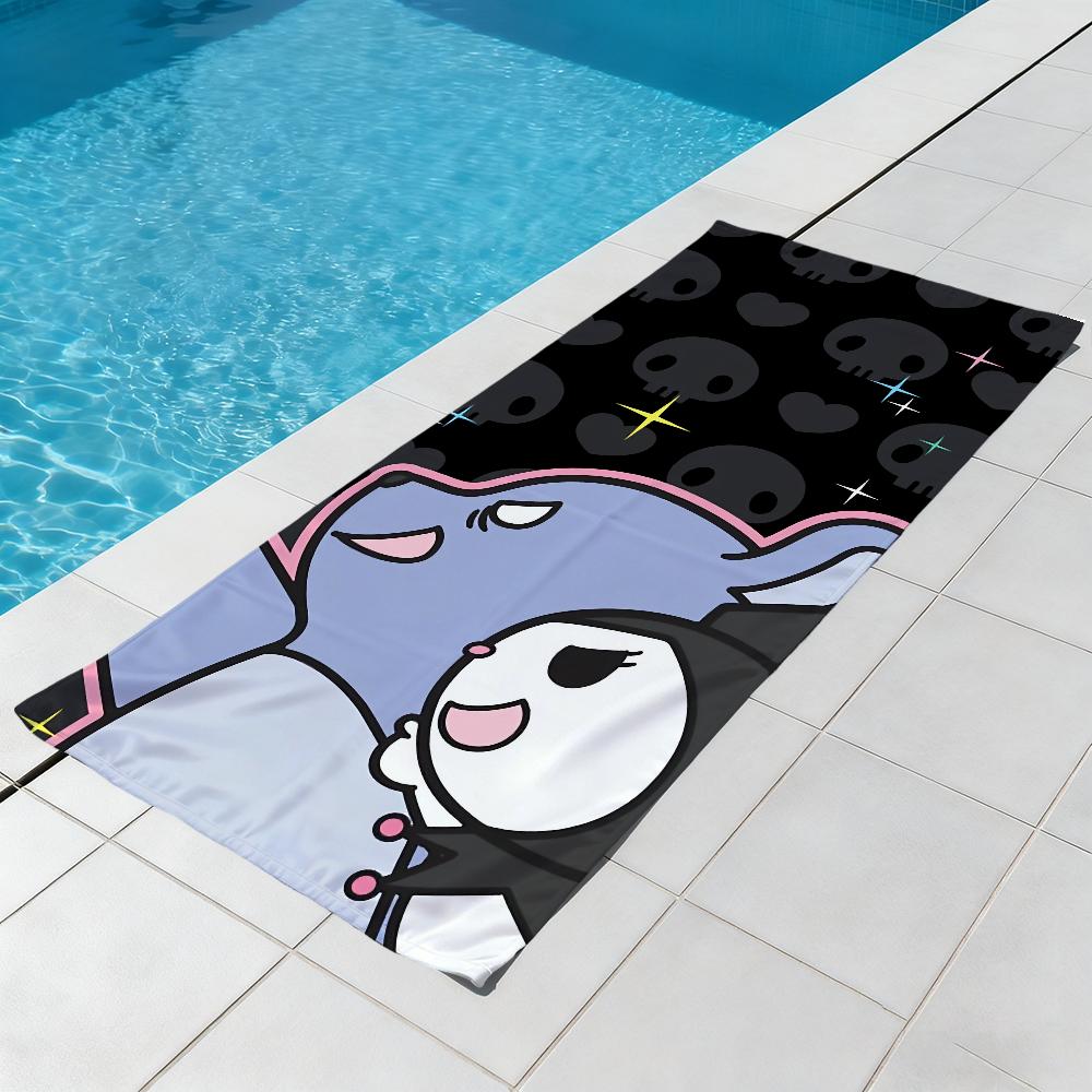 CUTE K-kuromi-i Towel Beach Quick Dry Soft Pool Towels Gift for Travel Gym Shower Camping sports