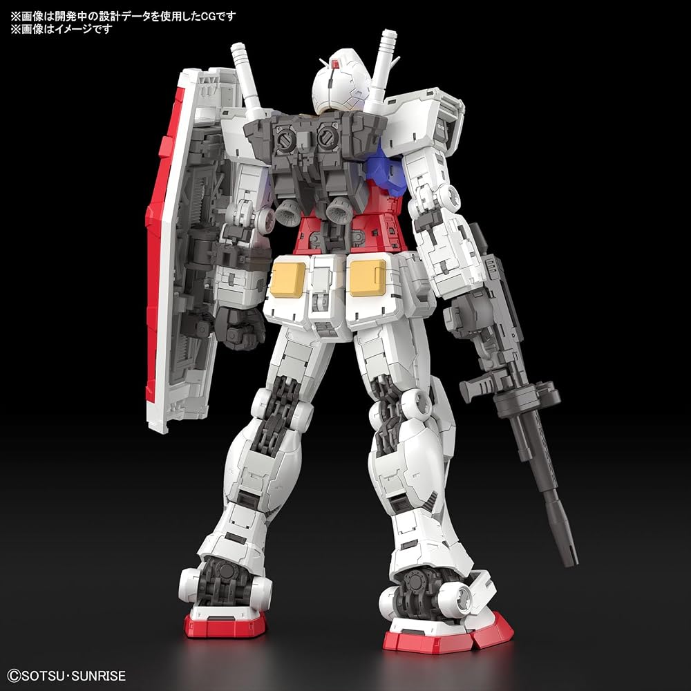 RG חליפת רובוט גאנדאם RX-78-2 גאנדאם גרסה. דגם פלסטיק צבוע לפי קוד צבע, קנה מידה 1/144
