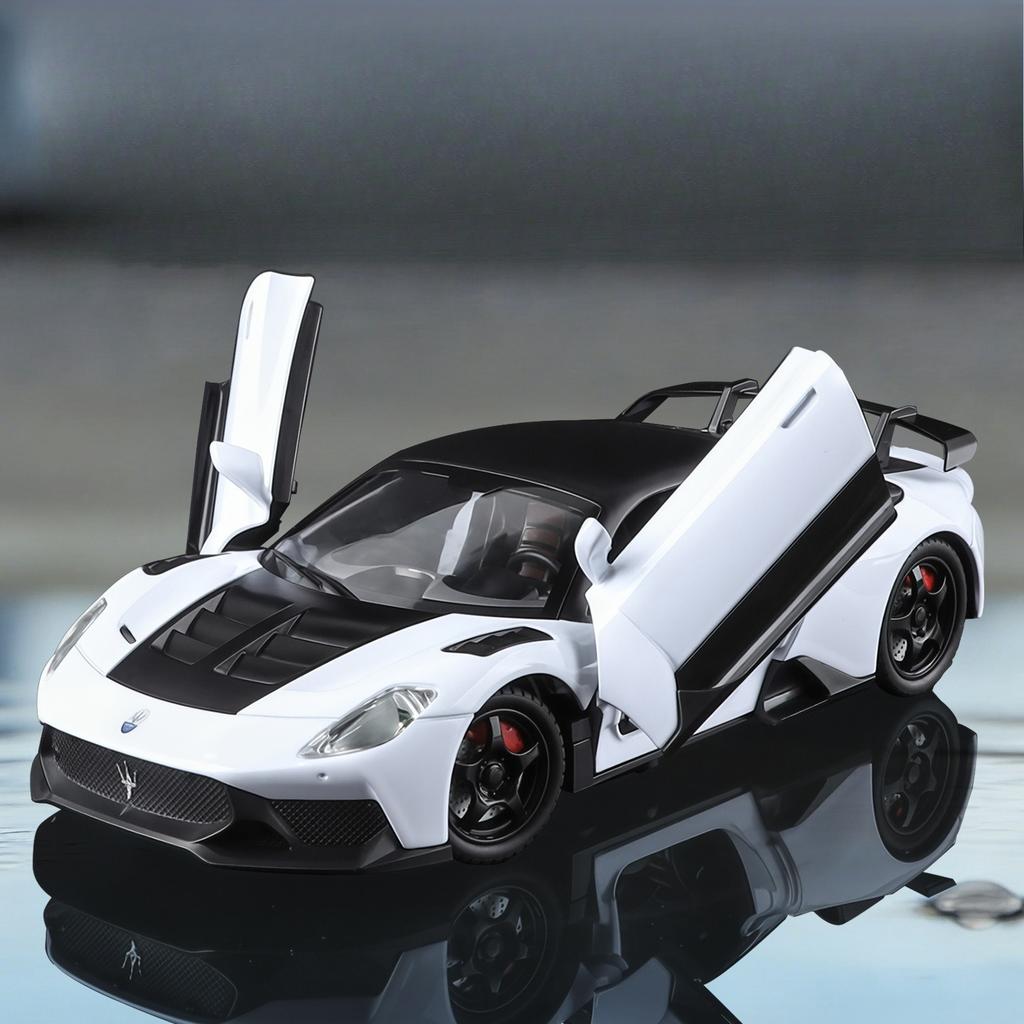 Chimei 1:24 Martha GT2 Simulation Alloy Classic Sports Car Model Sound and Light Pullback Children's Toy Ornament