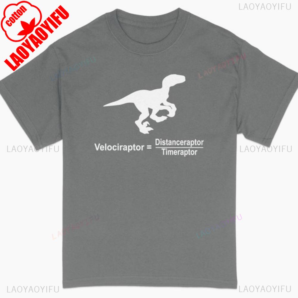 Funny Velociraptor Math Equation TShirt Dinosaur Lover Tee Geeky Science Unisex Mens Clothing Gift for Paleontology Fans Tshirt